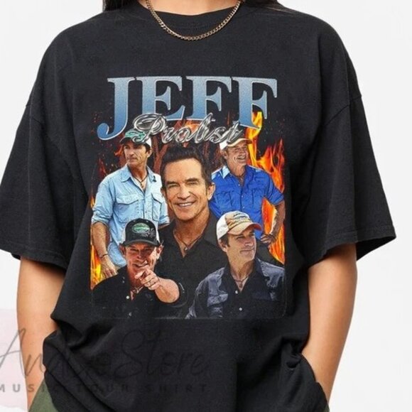 Jeff Probst Presenter Homage Graphic T-Shirt Retro TV Show Fan Casual Tee 05 - Picture 1 of 5